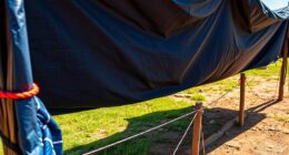 constructing tarp shade structures