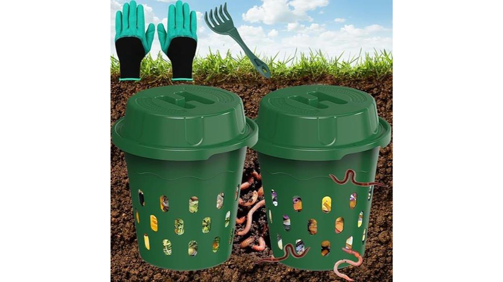 double inground worm composters