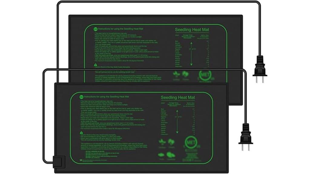 dual 21w plant germination mats