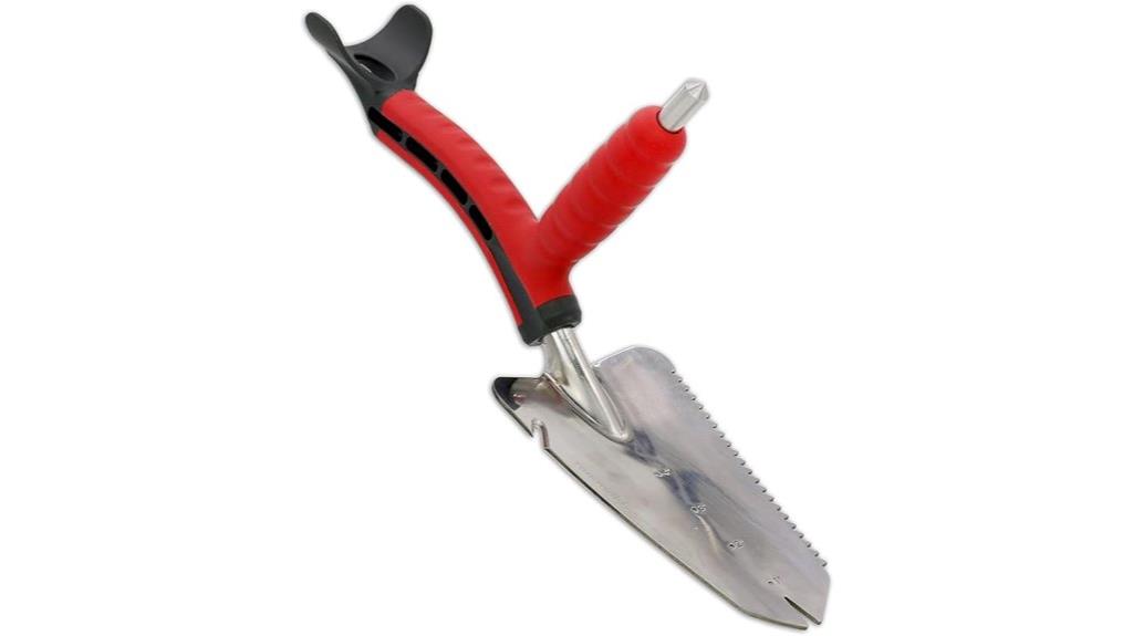 dual grip garden trowel
