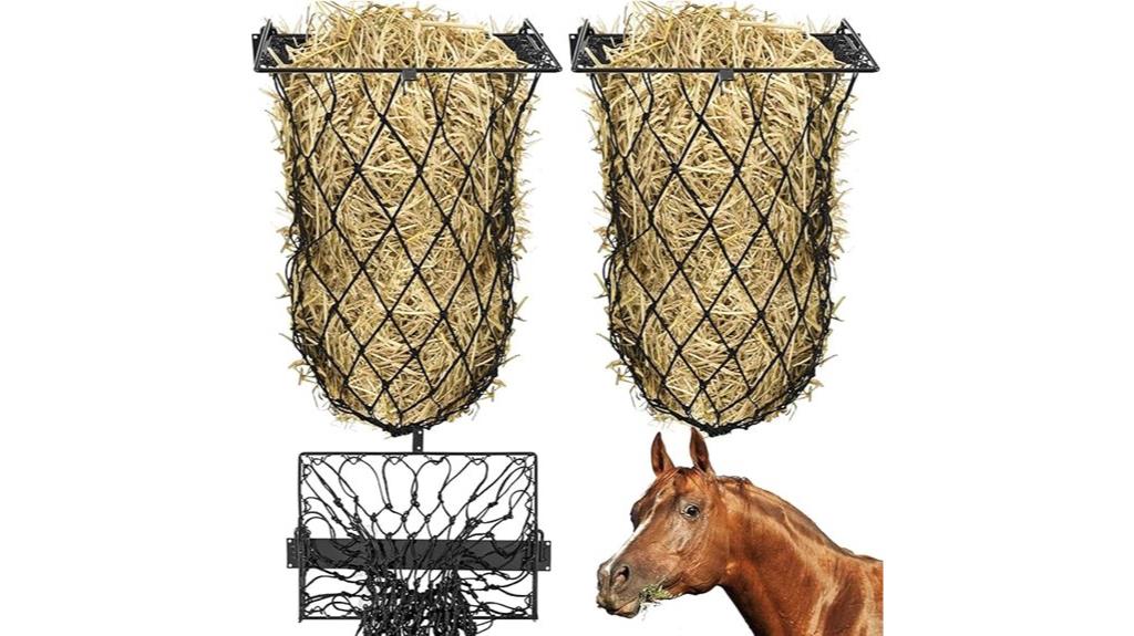 dual wall mount hay feeders