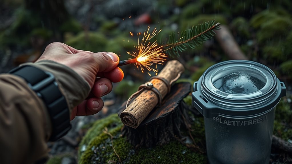 effective wet weather firelighting