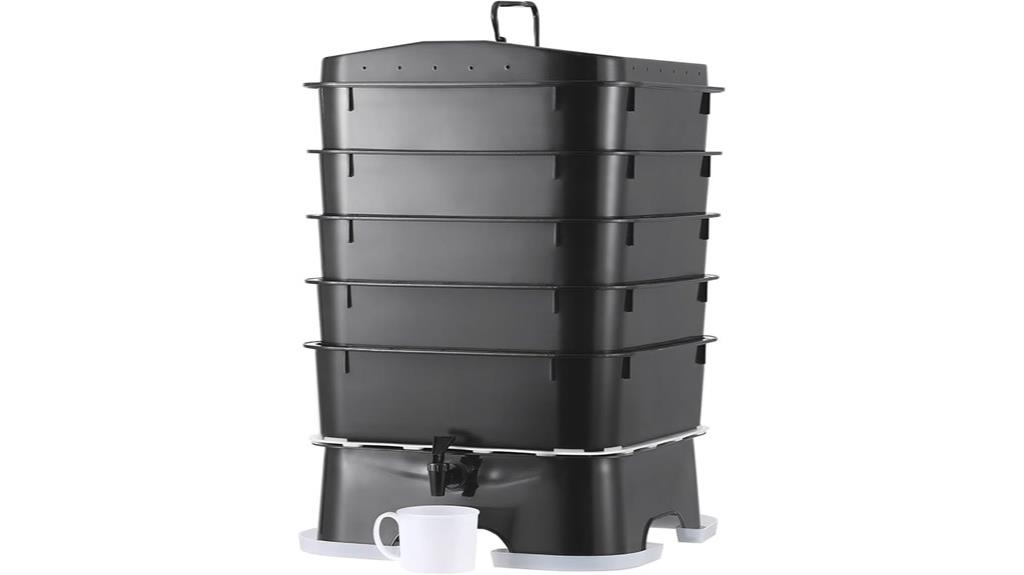 five tray 50l worm compost