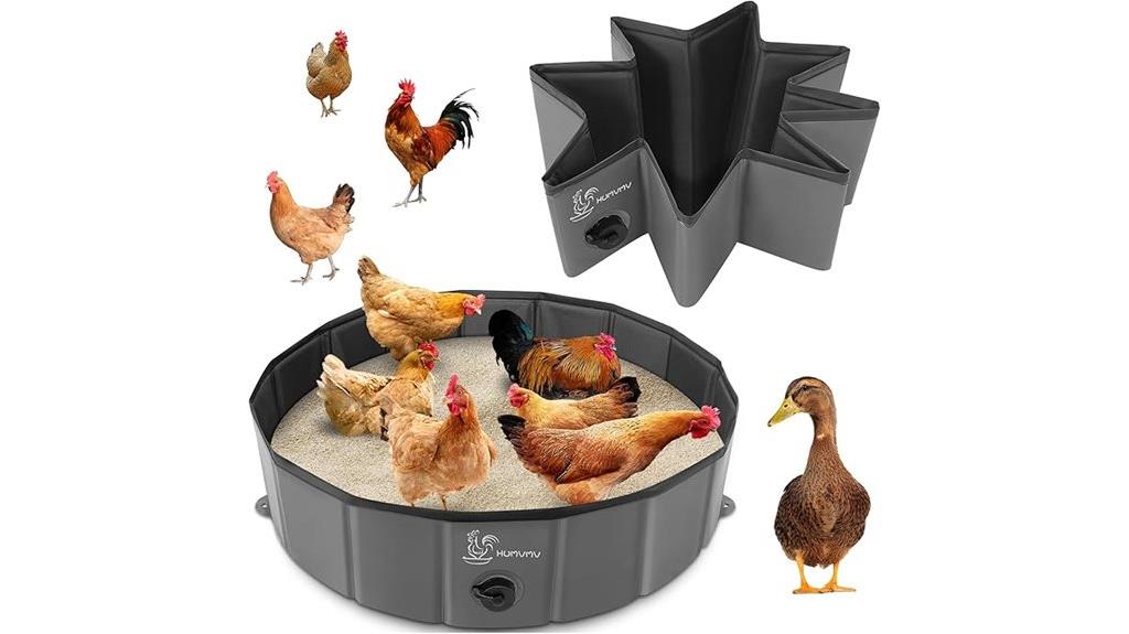 foldable chicken dust bath