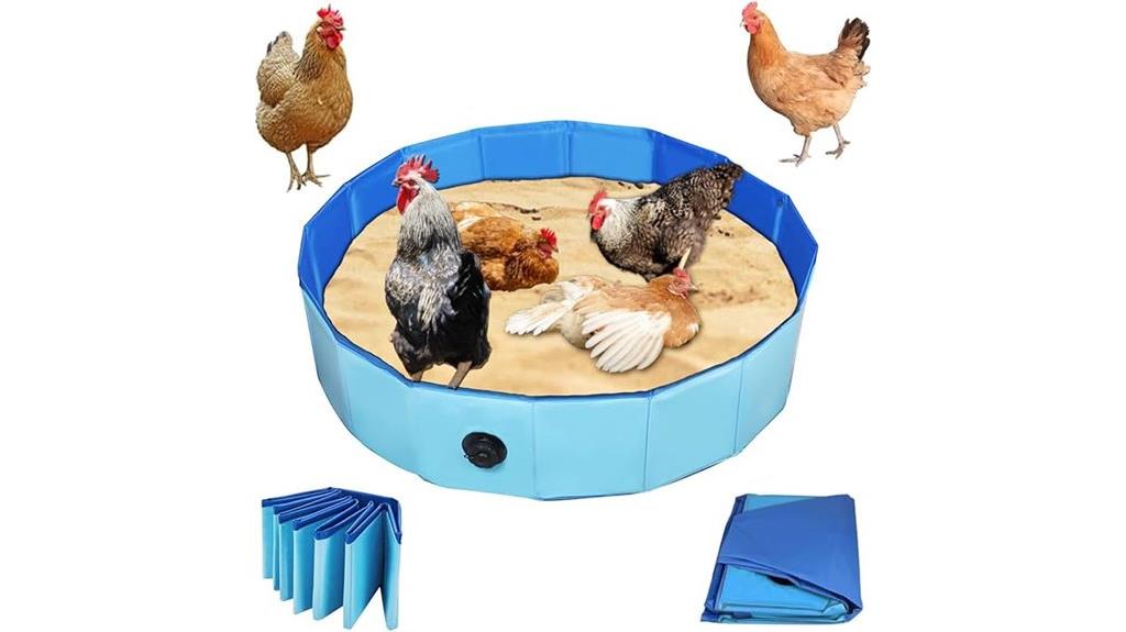 foldable chicken dust bath