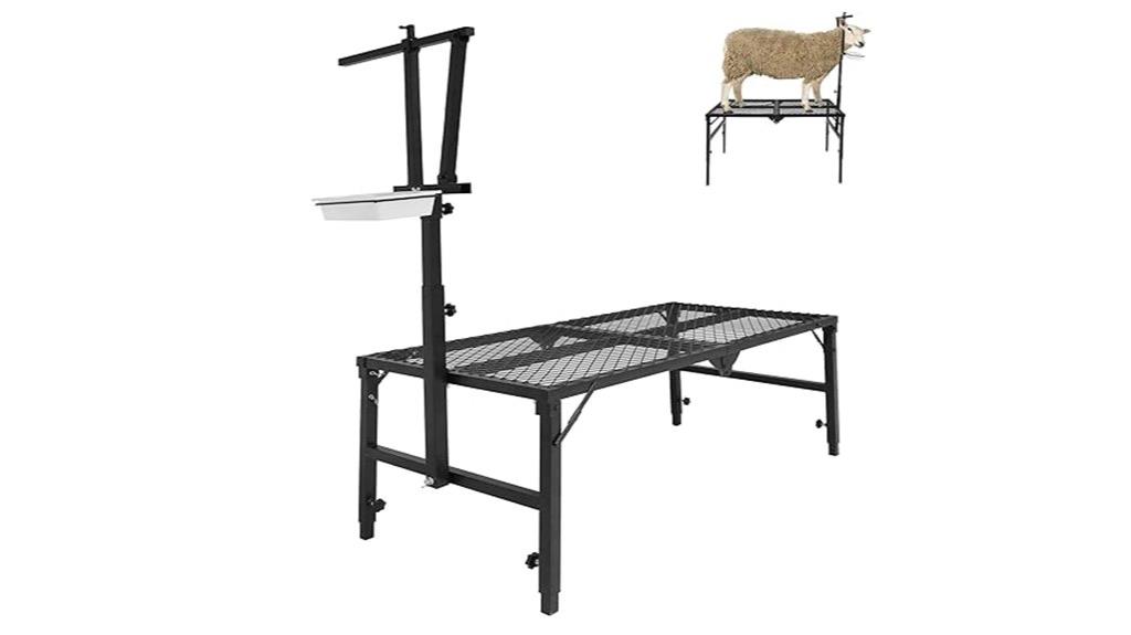 foldable goat milking stand