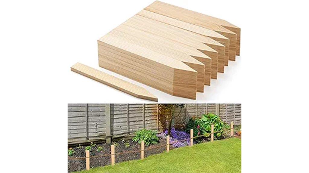forty eight wooden garden stakes