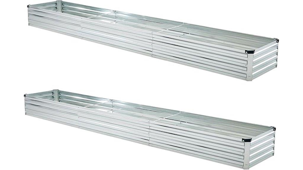 galvanized 2 pack garden beds