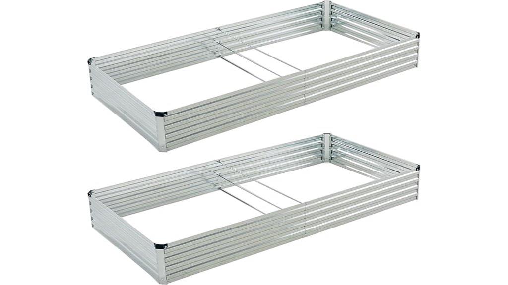 galvanized vegetable flower beds