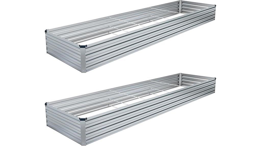 galvanized vegetable flower beds