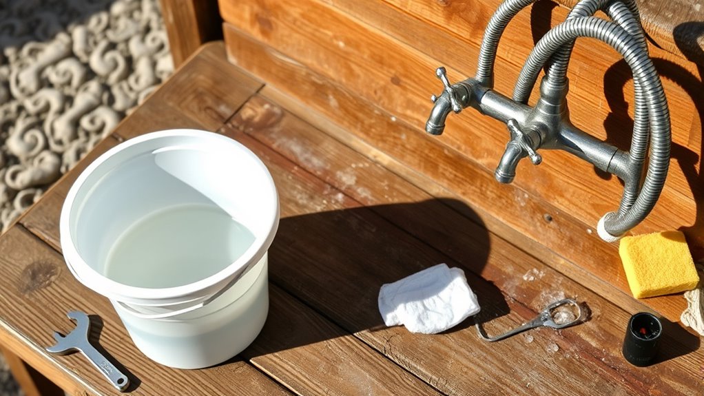 gather materials for hand washing station