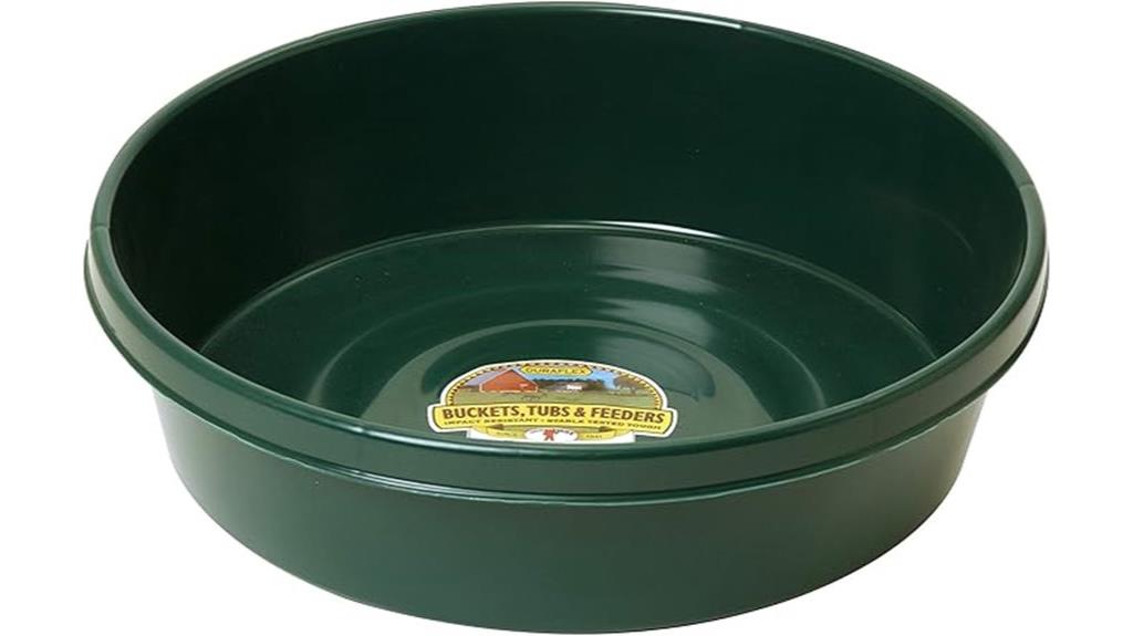 green 3 gallon utility pan