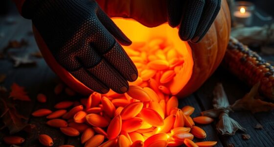 harvesting pumpkin seeds safely