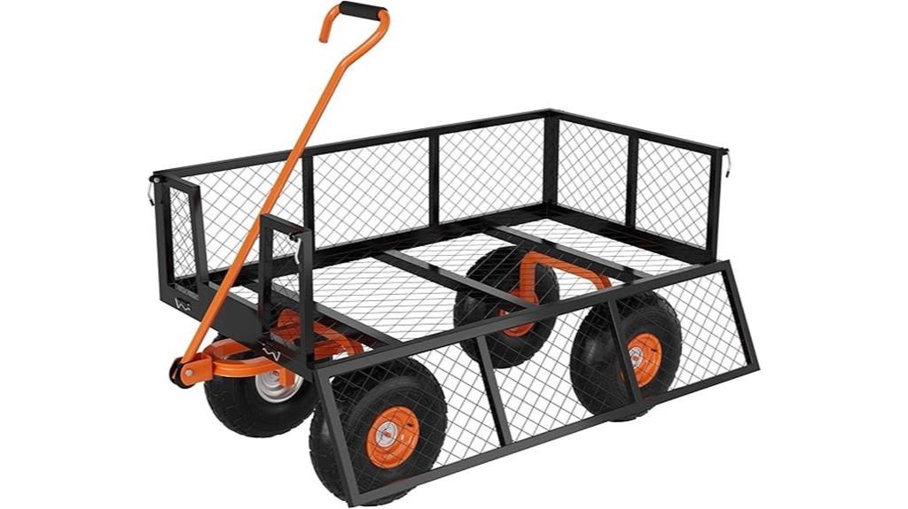 heavy duty steel garden cart