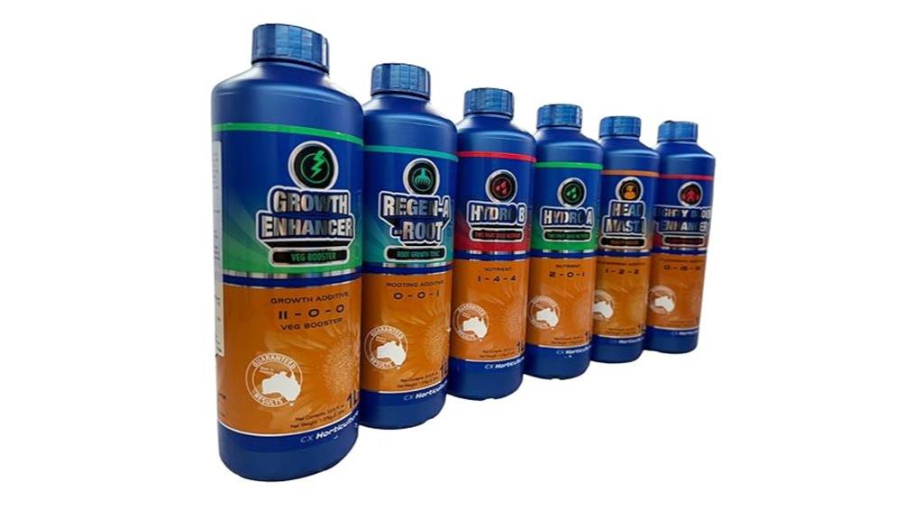 hydroponic nutrients 1l each