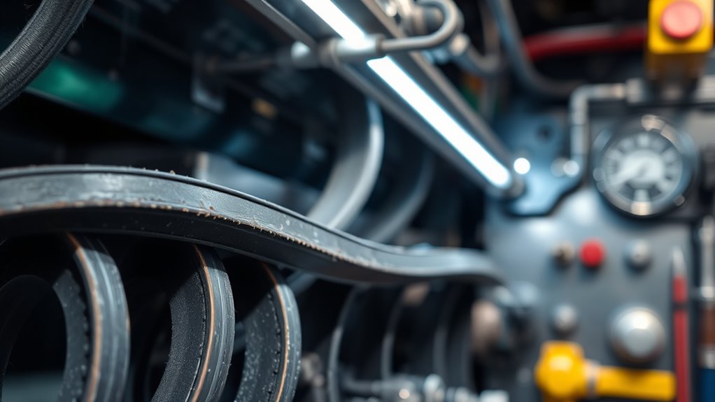 inspect belts and hoses regularly