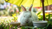 keep rabbits cool outdoors