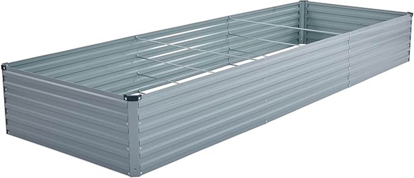large galvanized garden bed