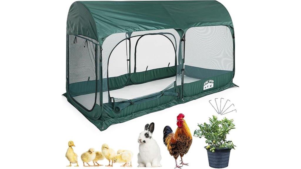 large portable chicken enclosure
