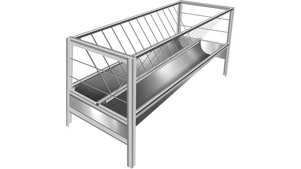 large steel goat feeder