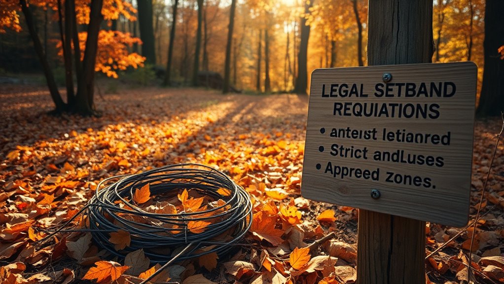 legal trapping setback zones