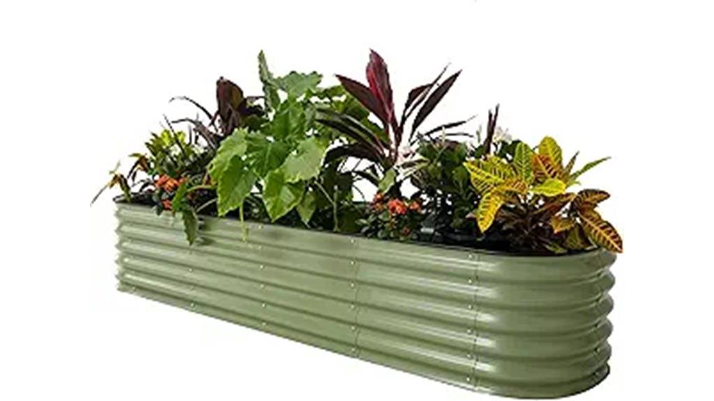 olive green raised garden