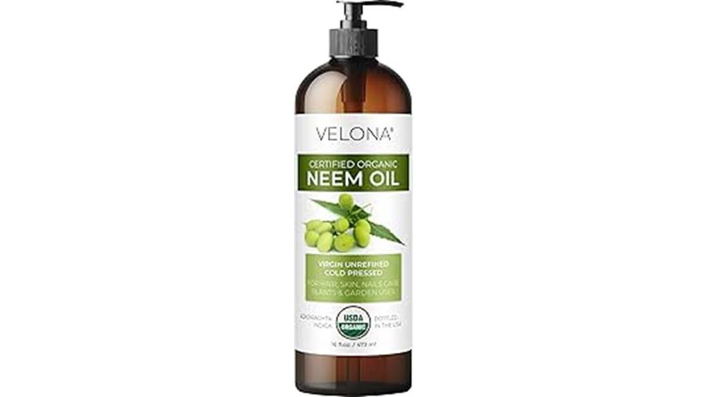 organic neem oil bottle