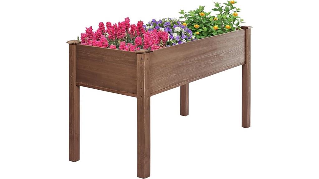 outdoor garden bed with legs