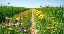 planting pollinator strips between crops