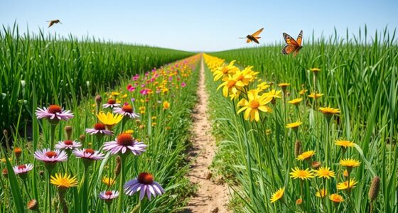 planting pollinator strips between crops