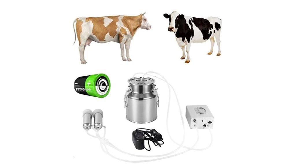 portable cow milking system