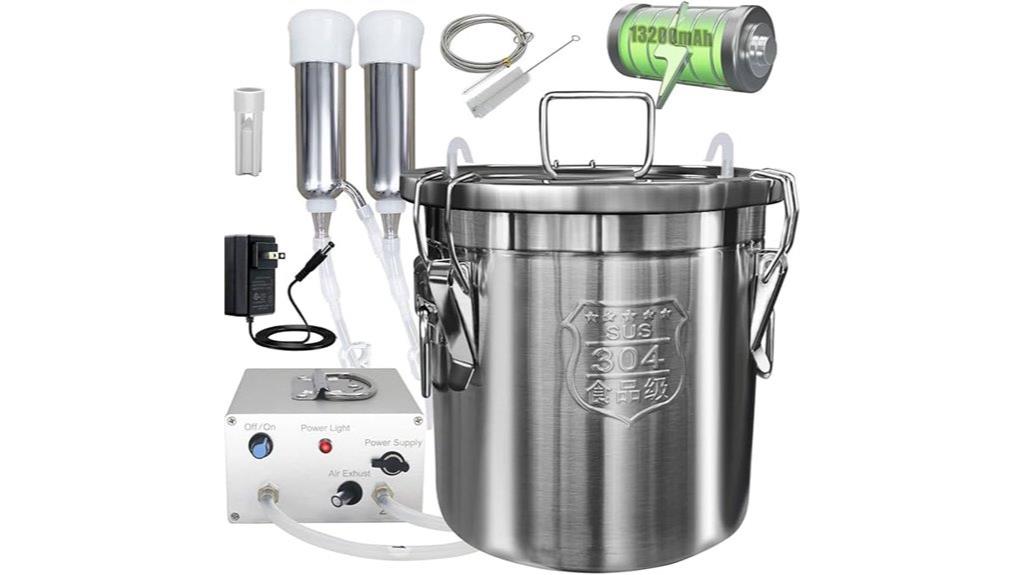 portable rechargeable milking device