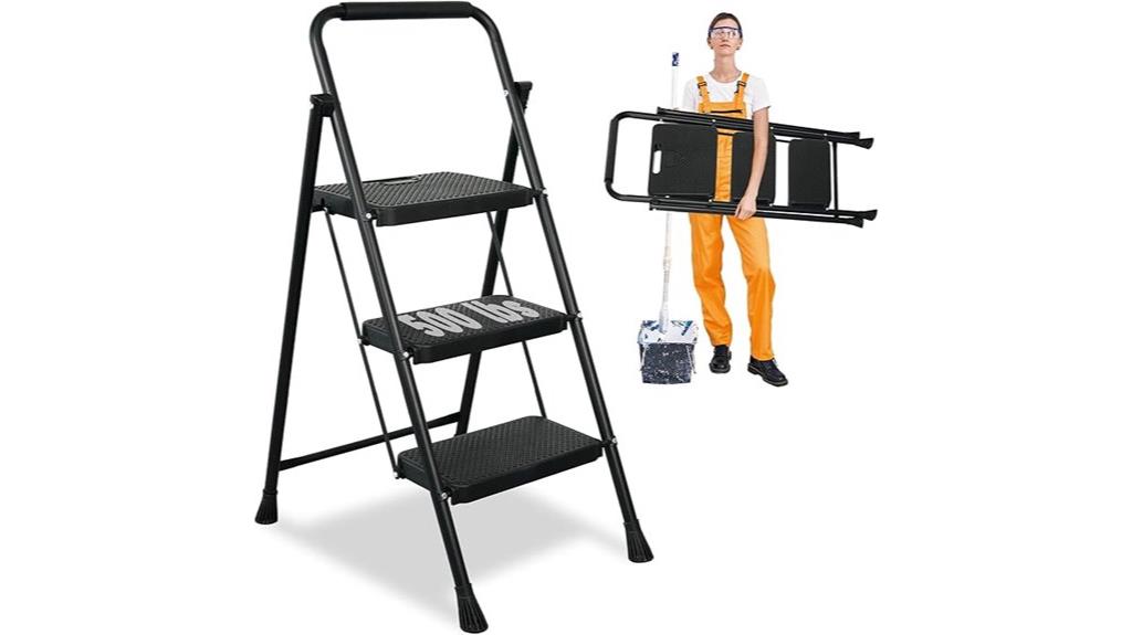 portable steel folding ladder