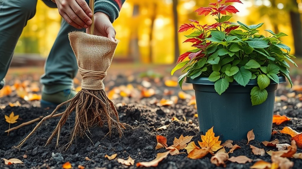 prepare plant water mulch