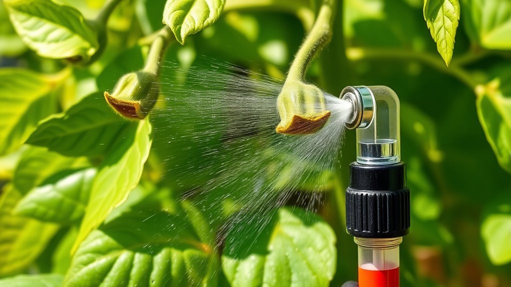 proper spray technique and timing