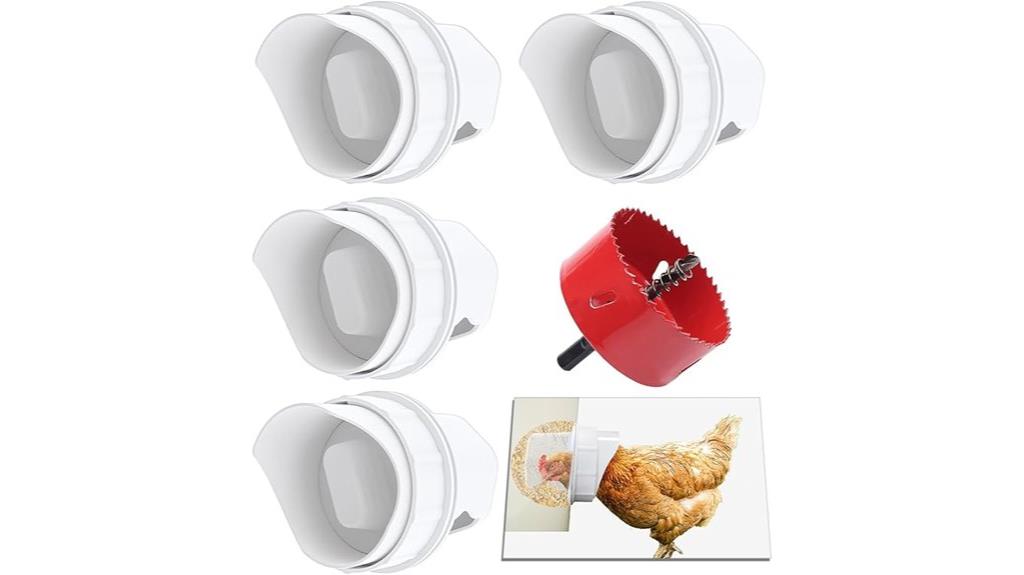 rainproof gravity chicken feeder
