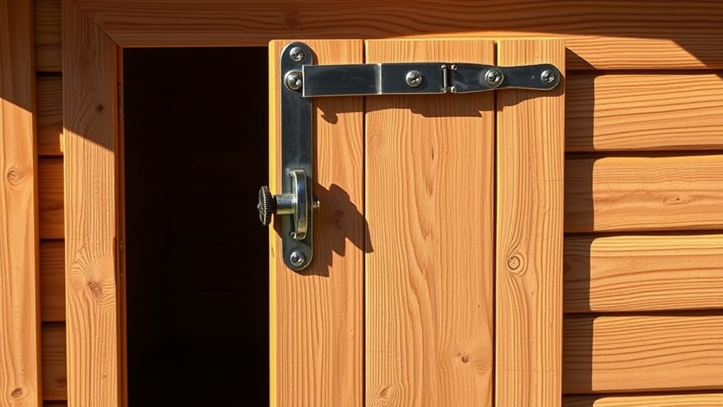 secure locks prevent predator access