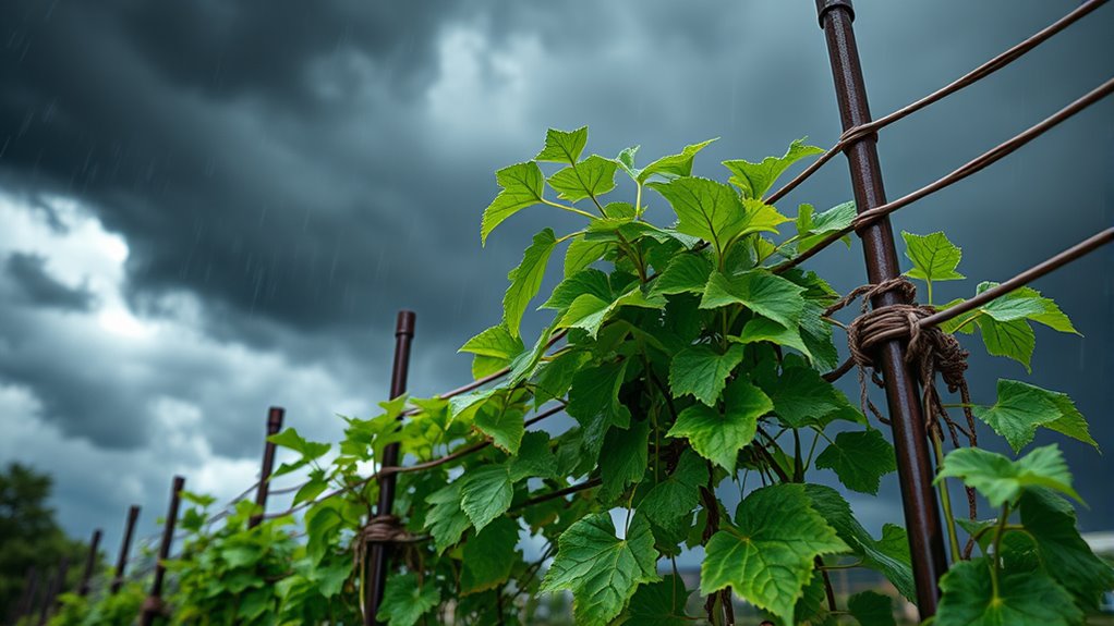 secure supports for storm protection