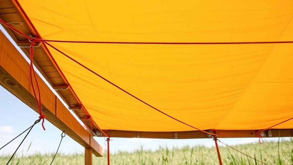 secure tension stakes stability