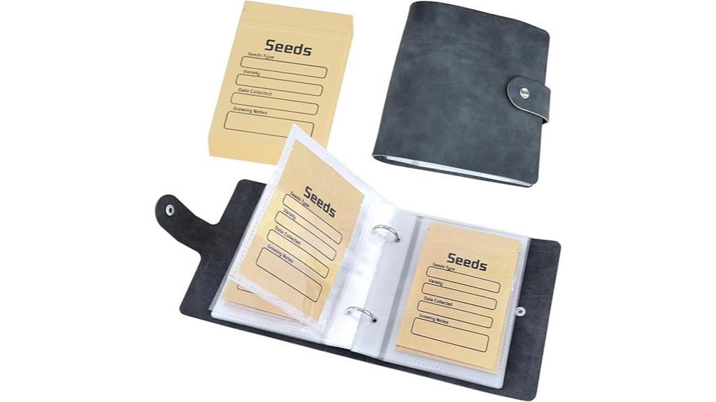 seed organizer with envelopes