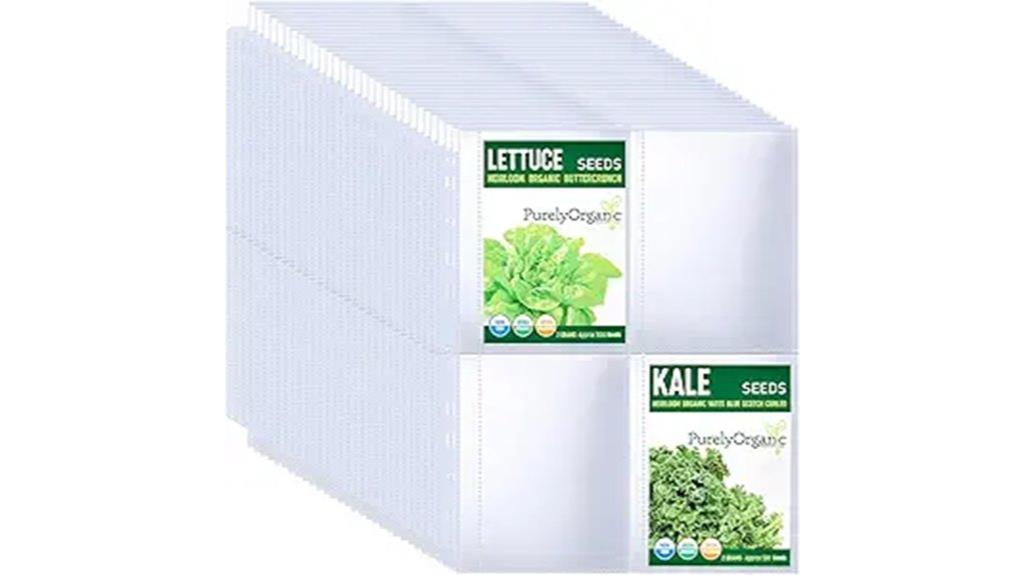 seed packet storage sleeves
