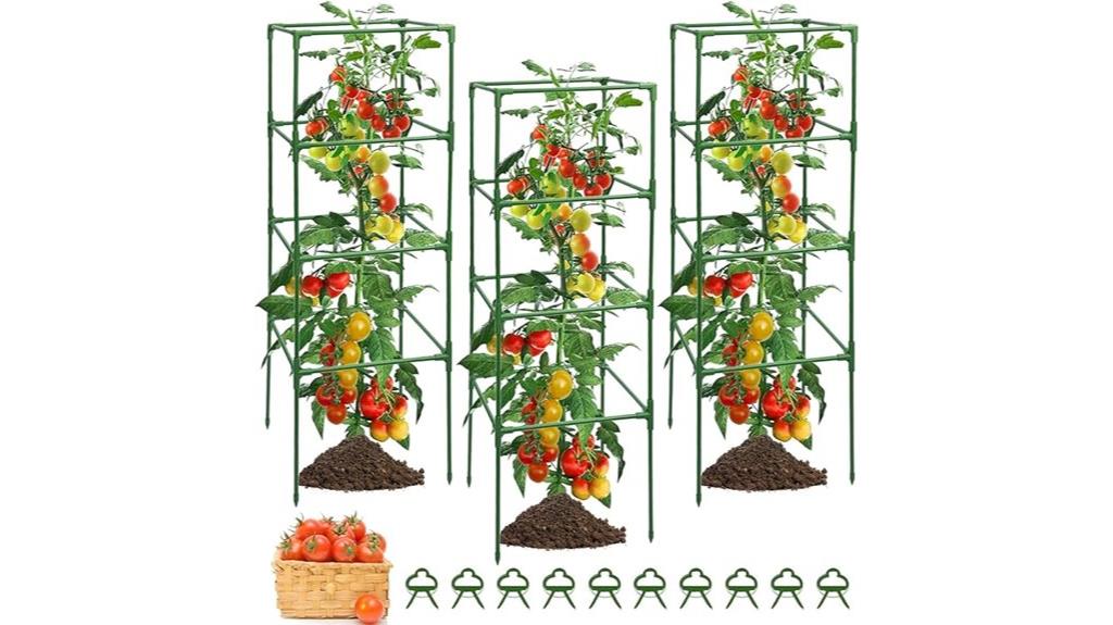 set of three square tomato cages