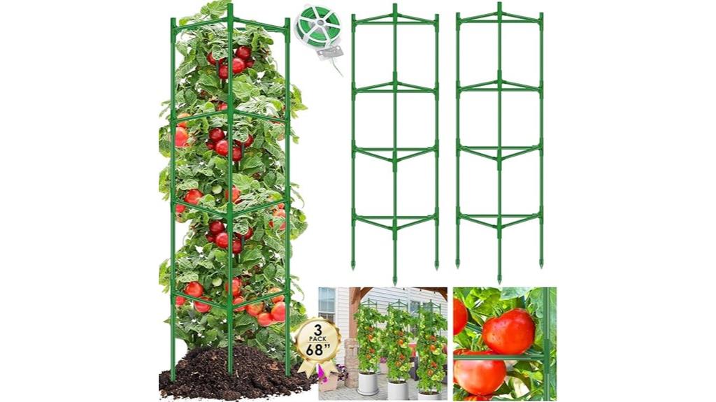 set of three tomato cages