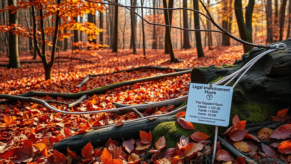 set snares during designated hours