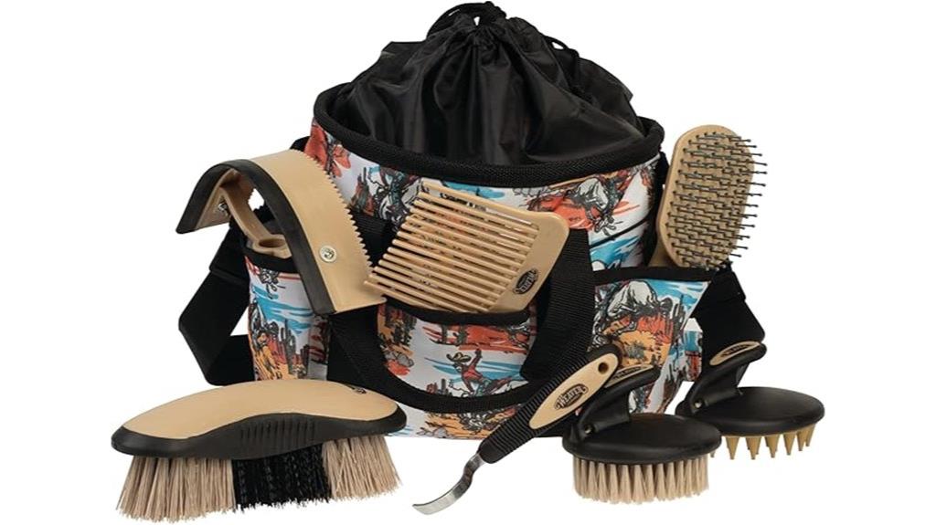 seven piece horse grooming set