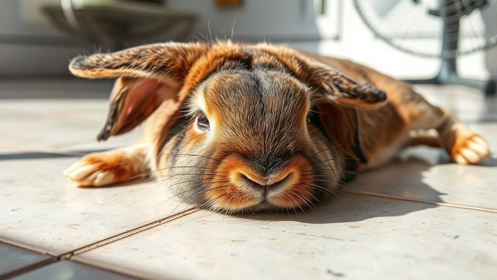 signs of rabbit overheating