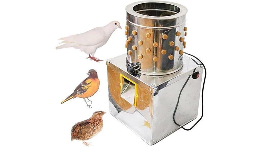 small stainless poultry plucker