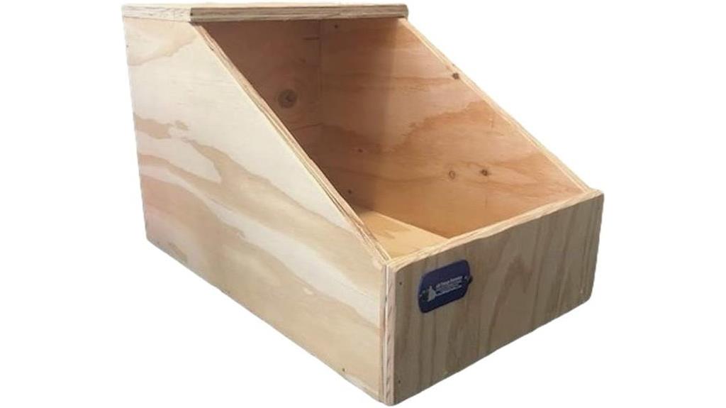 small wooden nest box