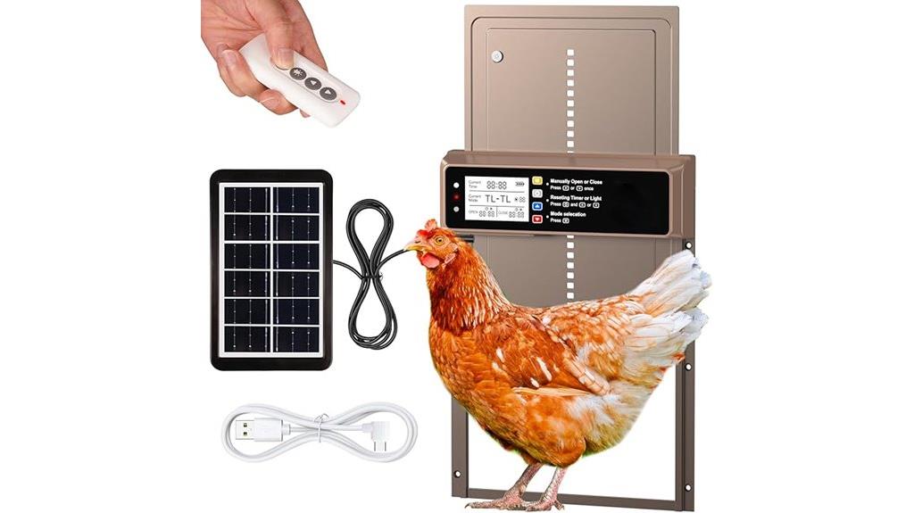 solar powered automatic chicken door
