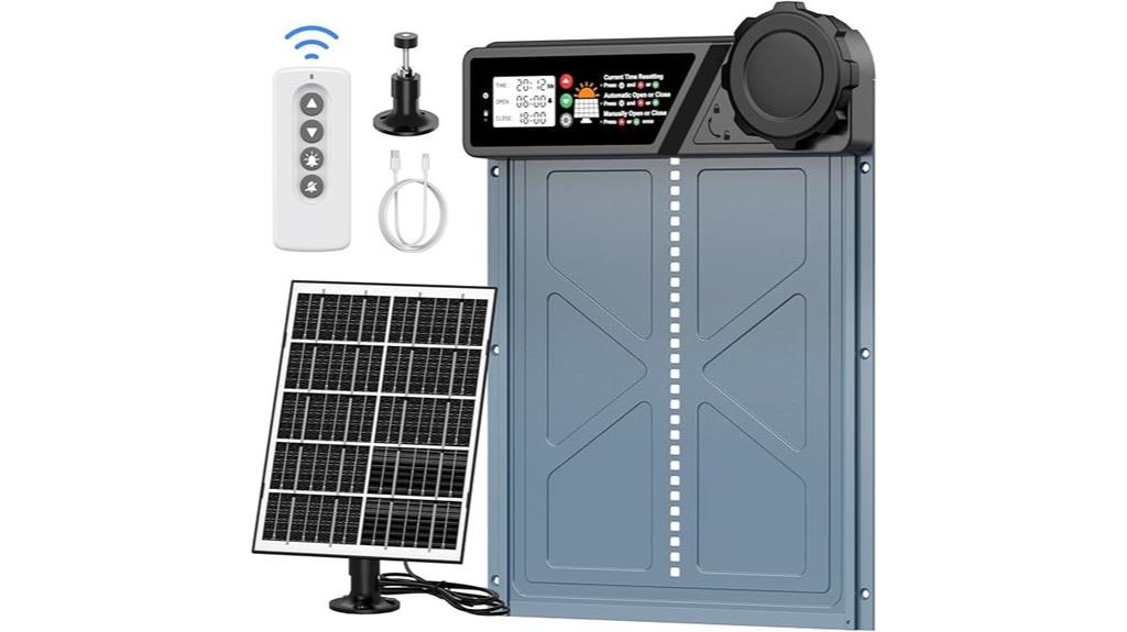 solar powered automatic chicken door